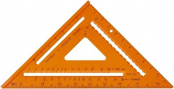 SAVAGE by SWANSON - 12" Blade Length x 12" Base Length, Rafter Square - 1/4" Graduation - Caliber Tooling