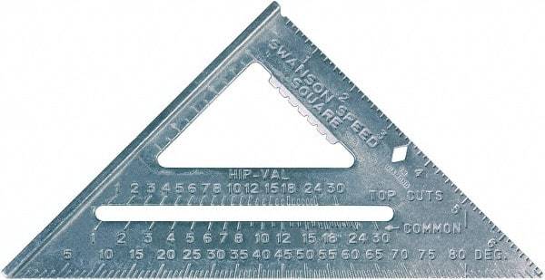 SAVAGE by SWANSON - 7" Blade Length x 7" Base Length, Aluminum Rafter Square - 1/8" Graduation - Caliber Tooling