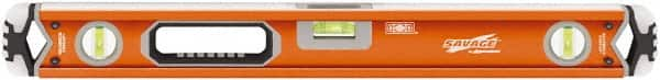 SAVAGE by SWANSON - 24" Long 3 Vial Box Beam Level - Aluminum, Orange - Caliber Tooling