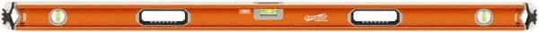 SAVAGE by SWANSON - 54" Long 3 Vial Box Beam Level - Aluminum, Orange - Caliber Tooling