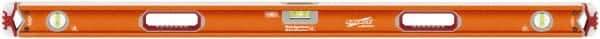 SAVAGE by SWANSON - Magnetic 48" Long 3 Vial Box Beam Level - Aluminum, Orange - Caliber Tooling