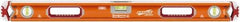 SAVAGE by SWANSON - Magnetic 32" Long 3 Vial Box Beam Level - Aluminum, Orange - Caliber Tooling