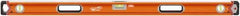 SAVAGE by SWANSON - 48" Long 3 Vial Box Beam Level - Aluminum, Orange - Caliber Tooling