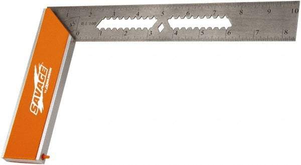 SAVAGE by SWANSON - 9" Blade Length, 9mm Base Length Aluminum & Stainless Steel (Blade) Square - Caliber Tooling