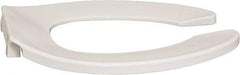 CENTOCO - 17.88 Inch Long, 1 Inch Inside Width, Polypropylene, Elongated, Open Front without Cover, Toilet Seat - 14 Inch Outside Width, Residential, Commercial, Health Care, Industrial, Institutional Installation, White - Caliber Tooling