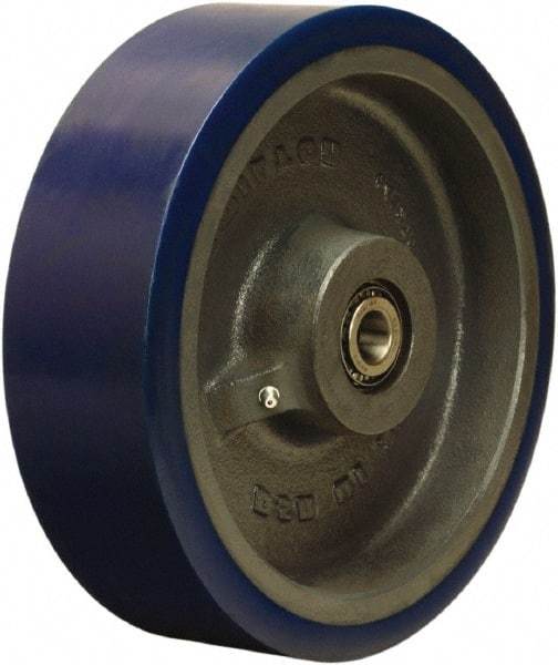 Hamilton - 10 Inch Diameter x 3 Inch Wide, Polyurethane on Cast Iron Caster Wheel - 3,240 Lb. Capacity, 3-1/2 Inch Hub Length, 1 Inch Axle Diameter, Tapered Roller Bearing - Caliber Tooling