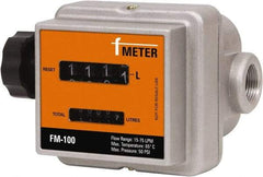 PRO-LUBE - 1" FNPT Port Nutating Disc Flowmeter - 150 Max psi, 4 to 20 GPM, Aluminum - Caliber Tooling