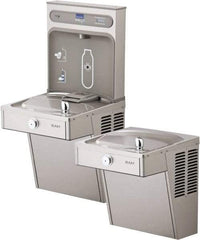 ELKAY - 8 GPH Cooling Capacity Barrier Free Wall Mounted Water Cooler & Fountain - Bottle Filling, 20 to 105 psi, 0.20 hp, Stainless Steel - Caliber Tooling