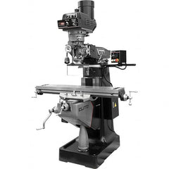 Jet - 9" Long x 49" Wide, 3 Phase Acu-Rite 3 Axis Millpower CNC Milling Machine - Variable Speed Pulley Control, R8 Taper - Caliber Tooling