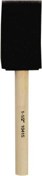 Premier Paint Roller - 1-1/2" Flat Foam Foam Paint Brush - 2-1/2" Bristle Length, 4" Wood Dowel Handle - Caliber Tooling