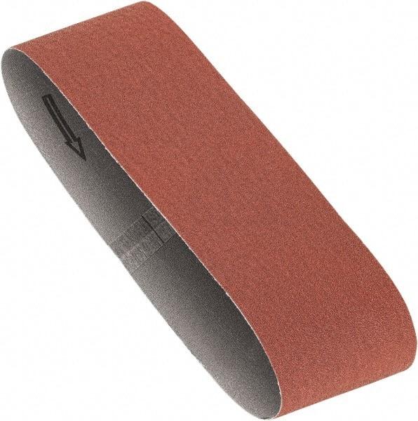 Porter-Cable - 3" Wide x 18" OAL, 80 Grit, Aluminum Oxide Abrasive Belt - Aluminum Oxide, Medium, Coated, X Weighted Cloth Backing, Dry - Caliber Tooling