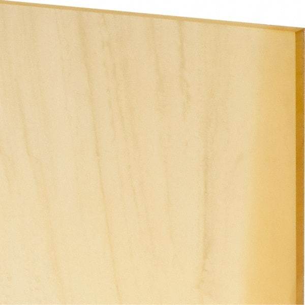 Made in USA - 1/8" Thick x 12" Wide x 1' Long, Polyurethane Sheet - Natural, 80A Hardness, ±0.010 Tolerance - Caliber Tooling