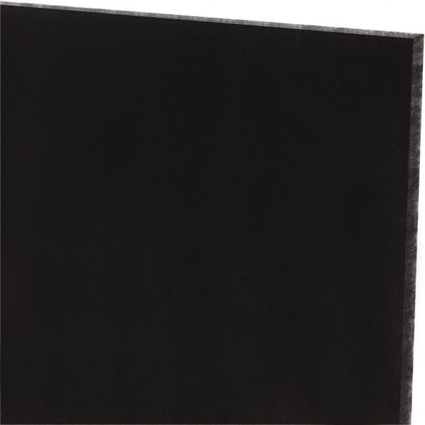 Made in USA - 1/8" Thick x 24" Wide x 2' Long, Polyurethane Sheet - Black, 60A Hardness, ±0.010 Tolerance - Caliber Tooling