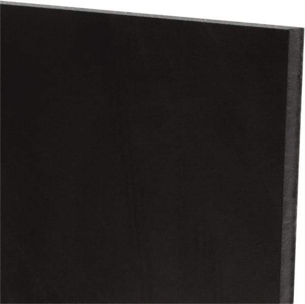 Made in USA - 1/4" Thick x 12" Wide x 1' Long, Polyurethane Sheet - Black, 60A Hardness, ±0.015 Tolerance - Caliber Tooling