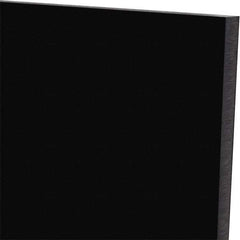 Made in USA - 1/2" Thick x 24" Wide x 1' Long, Polyurethane Sheet - Black, 60A Hardness, ±0.025 Tolerance - Caliber Tooling