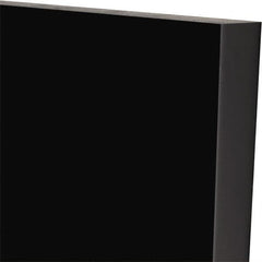 Made in USA - 1" Thick x 12" Wide x 1' Long, Polyurethane Sheet - Black, 60A Hardness, ±0.025 Tolerance - Caliber Tooling