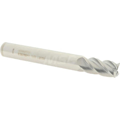 Accupro - 1/2" Diam 4 Flute Solid Carbide 0.015" Corner Radius End Mill - Caliber Tooling