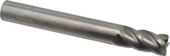 Accupro - 1/2", 4 Flute, Single End, Solid Carbide, 0.02" Corner Radius End Mill - 4" OAL, 40° Helix, Right Hand Flute, 1" LOC, Right Hand Cut - Caliber Tooling