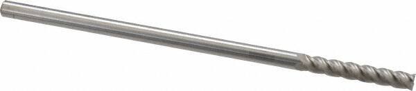 Accupro - 1/4", 4 Flute, Single End, Solid Carbide, 0.01" Corner Radius End Mill - 6" OAL, 40° Helix, Right Hand Flute, 1-1/2" LOC, Right Hand Cut - Caliber Tooling