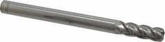 Accupro - 1/2", 4 Flute, Single End, Solid Carbide, 1/8" Corner Radius End Mill - 6" OAL, 40° Helix, Right Hand Flute, 1-1/2" LOC, Right Hand Cut - Caliber Tooling