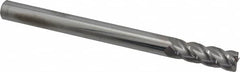 Accupro - 1/2", 4 Flute, Single End, Solid Carbide, 0.015" Corner Radius End Mill - 6" OAL, 40° Helix, Right Hand Flute, 1-1/2" LOC, Right Hand Cut - Caliber Tooling