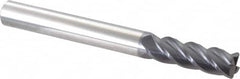 Accupro - 5/8", 4 Flute, Single End, Solid Carbide, 0.06" Corner Radius End Mill - 6" OAL, 40° Helix, Right Hand Flute, 2" LOC, Right Hand Cut - Caliber Tooling