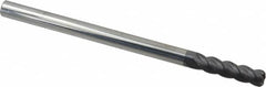 Accupro - 3/8" Diam 4 Flute Solid Carbide 0.09" Corner Radius End Mill - Caliber Tooling