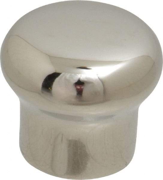 Sugatsune - 304 Stainless Steel Round Drawer or Lid Knob - 45/64" Base Diam, 63/64" Diam, 7/8" High, M4x0.7 - Caliber Tooling