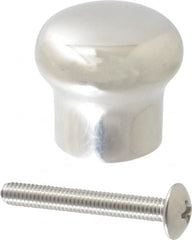 Sugatsune - 304 Stainless Steel Round Drawer or Lid Knob - 63/64" Base Diam, 1-1/2" Diam, 1-1/16" High, M5x0.8 - Caliber Tooling