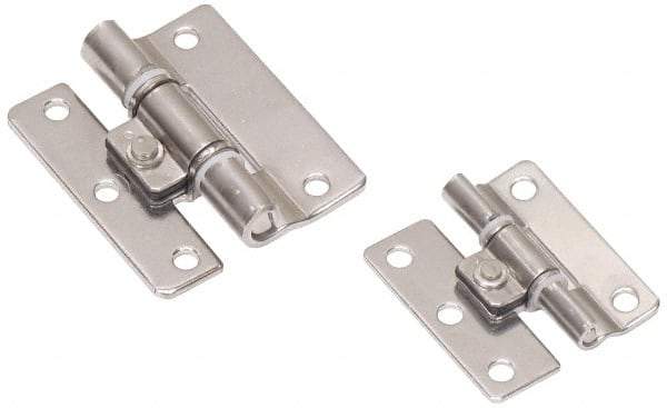 Sugatsune - 3-35/64" Long x 3-1/4" Wide x 5/64" Thick, Stainless Steel Torque Hinge - Stainless Steel, Polished Finish - Caliber Tooling