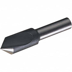 Chicago-Latrobe - 1/2" Head Diam, 6.35mm Shank Diam, 1 Flute 90° High Speed Steel Countersink - Caliber Tooling