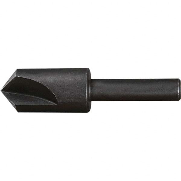 Chicago-Latrobe - 3/4" Head Diam, 1/2" Shank Diam, 3 Flute 82° High Speed Steel Countersink - Caliber Tooling