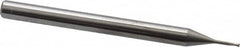 Accupro - 0.8mm, 2 Flute, Single End, Solid Carbide, 0.1mm Corner Radius End Mill - 50mm OAL, 30° Helix, Right Hand Flute, 0.8mm LOC, Right Hand Cut, 5mm Extended Reach - Caliber Tooling