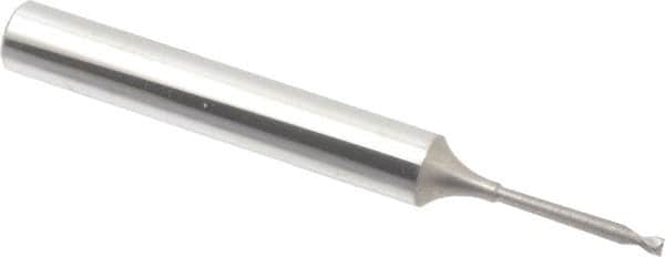 Accupro - 1.5mm, 2 Flute, Single End, Solid Carbide, 0.15mm Corner Radius End Mill - 57mm OAL, 30° Helix, Right Hand Flute, 1.5mm LOC, Right Hand Cut, 15mm Extended Reach - Caliber Tooling