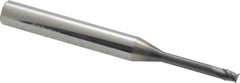 Accupro - 3mm, 2 Flute, Single End, Solid Carbide, 0.25mm Corner Radius End Mill - 57mm OAL, 30° Helix, Right Hand Flute, 3mm LOC, Right Hand Cut, 15mm Extended Reach - Caliber Tooling