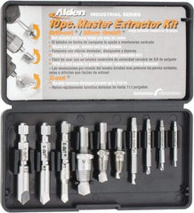 Alden - 10 Piece Screw Extractor/Drill Set - #4 to 1/2 Size Range - Caliber Tooling