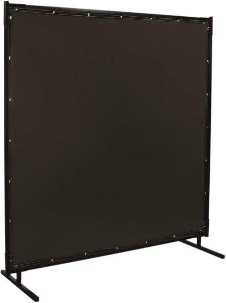 Steiner - 6 Ft. Wide x 6 Ft. High x 1 Inch Thick, 14 mil Thick Transparent Vinyl Portable Welding Screen Kit - Gray - Caliber Tooling