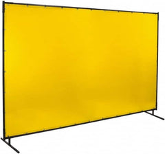 Steiner - 10 Ft. Wide x 6 Ft. High x 3/4 Inch Thick, 14 mil Thick Transparent Vinyl Portable Welding Screen Kit - Yellow - Caliber Tooling