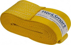 Value Collection - 27' Long x 4" Wide, 1 Ply, Polyester Web Sling - Yellow - Caliber Tooling