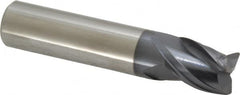 Accupro - 1/2", 3 Flute, Single End, Solid Carbide, 0.0300 - 0.0350" Corner Radius End Mill - 2-1/2" OAL, Right Hand Flute, 5/8" LOC, Right Hand Cut - Caliber Tooling