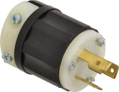 Leviton - 125 VAC, 30 Amp, L5-30P Configuration, Industrial Grade, Self Grounding Plug - 1 Phase, 2 Poles, 0.385 to 0.86 Inch Cord Diameter - Caliber Tooling