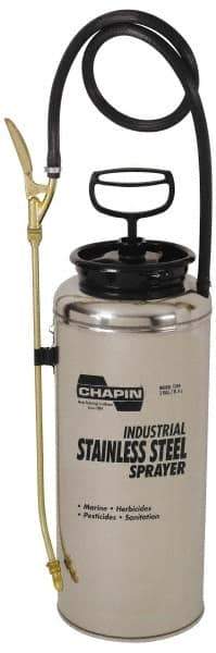 Chapin - 3 Gal Garden Hand Sprayer - Stainless Steel Tank, Wide Mouth, Reinforced Hose, For Industrial Applications - Caliber Tooling