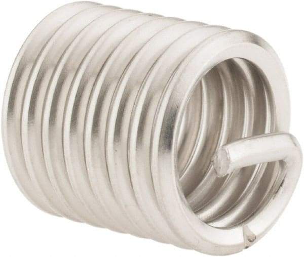 Recoil - 1/2-13 UNC, 3/4" OAL, Free Running Helical Insert - 7-7/8 Free Coils, Tanged, Stainless Steel, Bright Finish, 1-1/2D Insert Length - Caliber Tooling