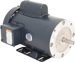 Leeson - 2 Max hp, 3,600 Max RPM, Electric AC DC Motor - 115/230 V Input, Single Phase, 56HC Frame, C-Face with Base Mount, TEFC Enclosure - Caliber Tooling