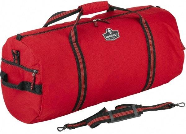 Ergodyne - 2 Pocket, 3,800 Cubic Inch, 600D Nylon Empty Duffel Bag - 29 Inch Wide x 13 Inch Deep x 13 Inch High, Red, Model No. 5020 - Caliber Tooling