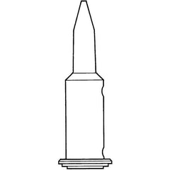 Weller - Soldering Iron Tips; Type: Chisel Tip ; Tip Diameter: 4.750 (Inch); Tip Diameter: 4.750 (mm) - Exact Industrial Supply