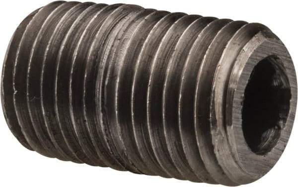 Value Collection - Schedule 80, 1/4" Diam Black Pipe Nipple - Threaded - Caliber Tooling