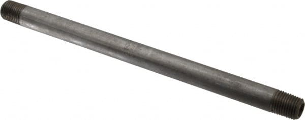 Value Collection - Schedule 80, 1/4" Diam x 8" Long Black Pipe Nipple - Threaded - Caliber Tooling