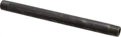 Value Collection - Schedule 80, 3/8" Diam x 8" Long Black Pipe Nipple - Threaded - Caliber Tooling