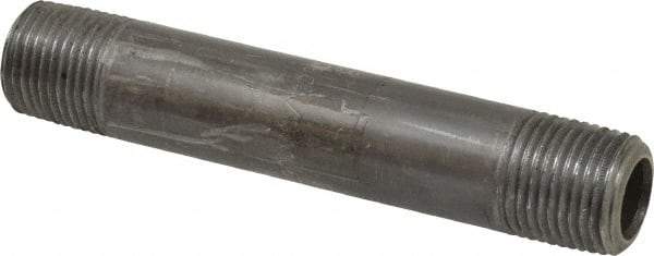 Value Collection - Schedule 80, 1/2" Diam x 4-1/2" Long Black Pipe Nipple - Threaded - Caliber Tooling